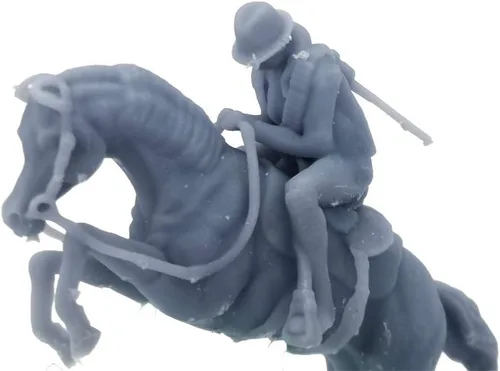 Miniatura 4 de Outland Models Scenery Miniature Western Cowboy w Horse Figura Set 1:48 O Escala