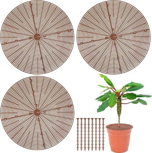 Miniatura 11 de Sawysine 3 piezas de cubierta para macetas de plantas de rejilla de macetas de animales con cubierta central de flores protectores de suelo