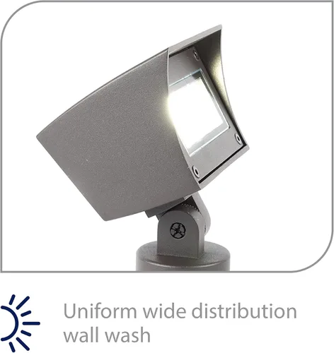 Miniatura 3 de WAC Iluminación de paisaje, luz de lavado de pared LED 12V con control de brillo integral 2700K cálido LED incorporado en bronce