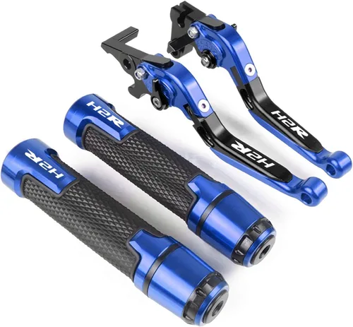 Miniatura 10 de Para Kawasaki H2 H2R 2015-2016 Accesorios de motocicleta CNC ajustable plegable freno embrague palancas manillar mano apretones logotipo motocicleta