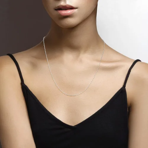 Miniatura 3 de Miabella Solid 925 Sterling Silver Italian 2mm Paperclip Link Chain Necklace for Women, Made in Italy