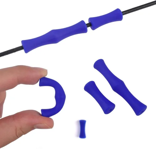 Miniatura 2 de YLS Guardias de dedos con arco y arco para práctica de tiro, fácil de instalar con pasador Azul