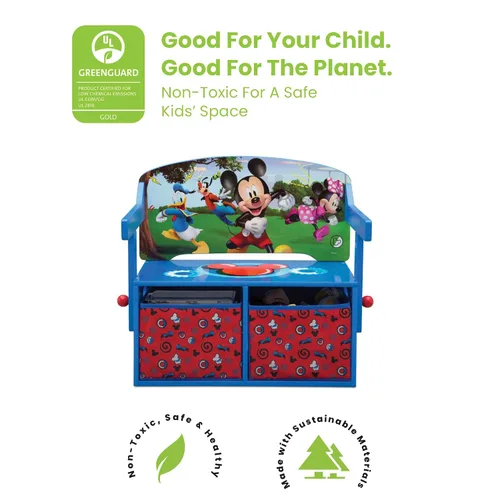 Miniatura 5 de Delta Children - Banco de actividades convertible para niños, con certificado Greenguard Gold, Mickey Mouse de Disney