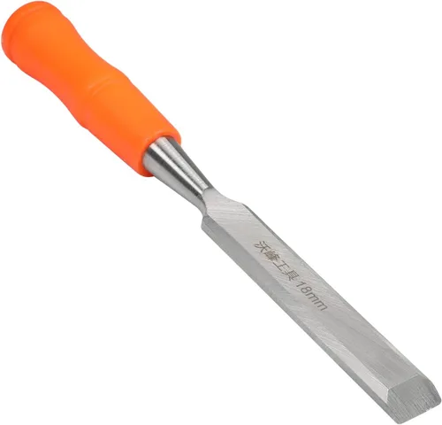 Miniatura 7 de Utoolmart Cincel de madera para carpintería 1.26 "/32 mm de ancho cabeza de talla plana de acero de alto carbono y mango de PVC para herramienta