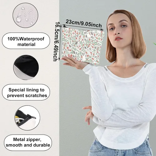 Miniatura 2 de WZMPA Mahjong Luck Cosmetic Bag Mahjong inspirado regalo Mahjong cremallera bolsa bolsa mahjong mercancía, Mahjong, Ajuste