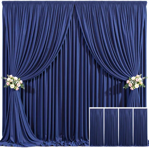 Miniatura 108 de Cortina de fondo beige de 10x10 para bodas y fiestas, cortina de fondo beige sin arrugas para fotos, cortinas de fondo para decoración de baby Gris