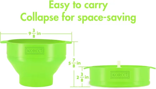 Miniatura 3 de El Palomitero Original de Korcci para Microondas de Silicona, Palomitero para Microondas sin BPA, Recipiente Plegable para Hacer Palomitas
