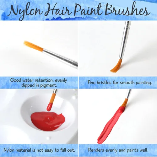 Miniatura 3 de Halobios Pinceles de pintura pequeños para manualidades, juego de pinceles de pintura para pintura acrílica, 30 piezas a granel, mini pinceles