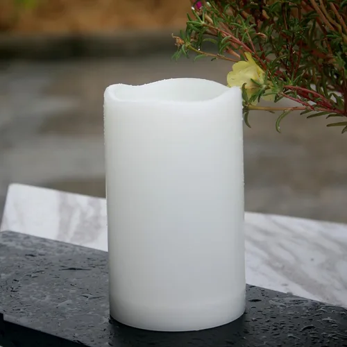 Miniatura 4 de Vela de pilar de 5 pulgadas para exteriores, funciona con pilas, impermeables, sin llama, parpadeantes, con temporizador, pilares eléctricos falsos