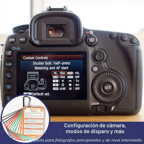 Miniatura 4 de Tarjetas de trucos para DSLR Accesorios de fotografía Tarjetas de guías y consejos para cámaras Canon Nikon Sony Regalos de fotografía para Tarjetas