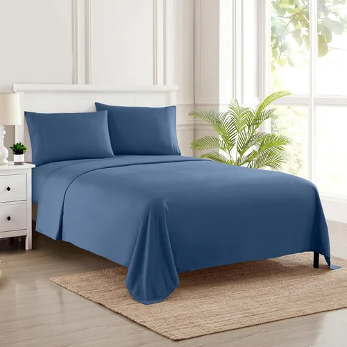 Miniatura 86 de Juego de sábanas de 1800 hilos – Sábanas de microfibra cepillada suave de calidad egipcia – Juego de ropa de cama de lujo con sábana encimera