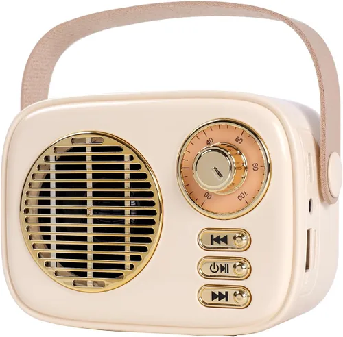 Altavoz Bluetooth retro, decoración vintage, mini altavoz inalámbrico Bluetooth, regalos para mujeres, hombres, adolescentes, lindo estilo portátil