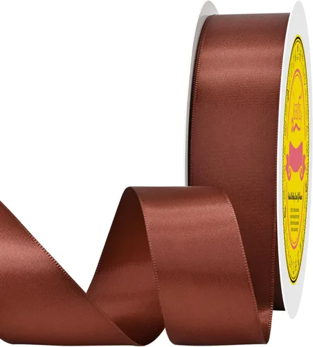 Miniatura 86 de Cinta de satén blanca antigua de doble cara de 1-1/2 pulgadas x 50 yardas, cinta de poliéster para envolver regalos, día de San Valentín, bodas
