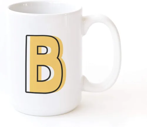 Miniatura 18 de The Cotton & Canvas Co. Candy Pop - Taza de café personalizada con monograma inicial con letra H y cerámica, para ella, para él