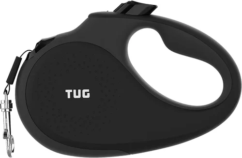 Miniatura 20 de TUG - Correa retráctil 360º para perros, libre de enredos, mango antideslizante, nailon resistente de 16 pies, freno de una sola mano, pausa