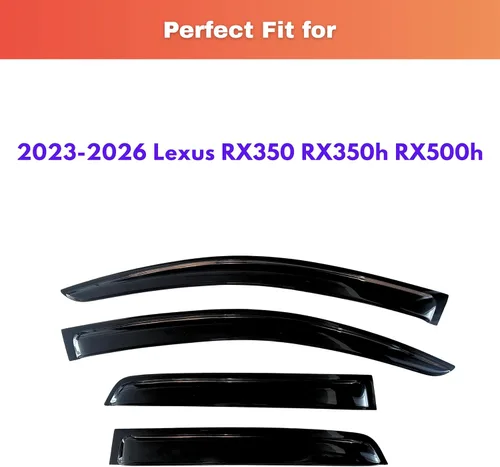Miniatura 145 de KPY Visor de ventana compatible con Kia Soul 2009-2013, Protector contra lluvia de 4 unidades, deflectores de ventilación de ventana lateral