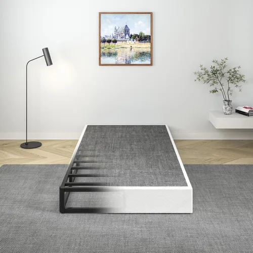 Miniatura 8 de Somier de 5 Pulgadas para Cama Individual, Base de Colchón Metálica Resistente con Funda de Tela, Montaje Fácil, Capacidad de 680 kg