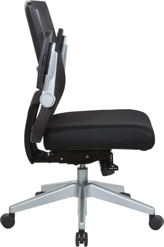 Miniatura 4 de Space Seating Serie 867 Silla de gerente ajustable con respaldo de malla transpirable, soporte lumbar y brazos abatibles acolchados, asiento de tela