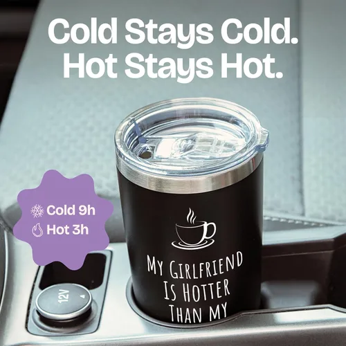 Miniatura 7 de KLUBI Regalos para él Novio - Taza de café "My Girlfriend Is Hotter Than My Coffee" 20oz Regalos de cumpleaños bonitos para novio, taza de café