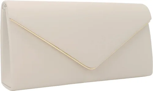 Miniatura 2 de Bolso de mano clásico de cuero vegano con sobres, bolso de noche plegable