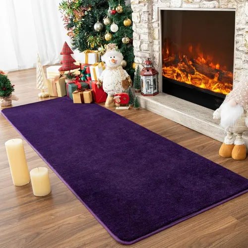 Miniatura 23 de Przemy Alfombras negras lavables para dormitorio, sala de estar, alfombra de pasillo de 2 x 6 pies, alfombra de interior de espuma viscoelástica