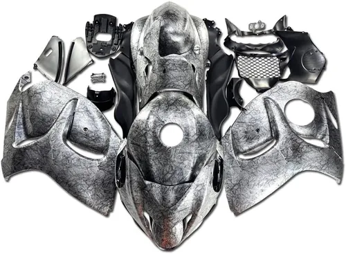 Miniatura 14 de Carenado completo blanco negro para Suzuki 2008-2019 GSXR 1300 Hayabusa Gen2 inyección ABS plástico Carrocería juego de carrocería del mercado de 12