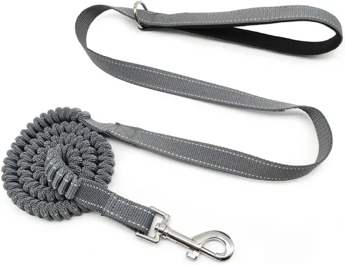 Miniatura 8 de Correa elástica reflectante de 5 a 7 pies, sin tirones para absorción de impactos, correa elástica de nailon para perros pequeños y medianos/gatos