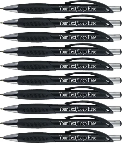 SyPen Bolígrafos promocionales con su logotipo personalizado o texto, paquete de 300 unidades a granel, para negocios, fiestas y eventos, bolígrafos
