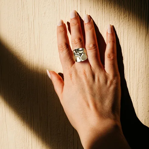 Miniatura 2 de Anillos de oro para mujer, chapados en oro de 18 quilates, anillos gruesos para regalo