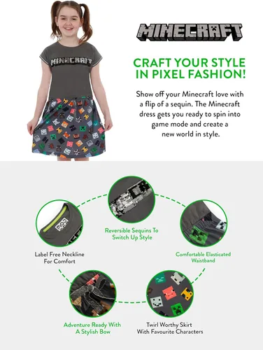 Miniatura 4 de Minecraft Vestido para niña
