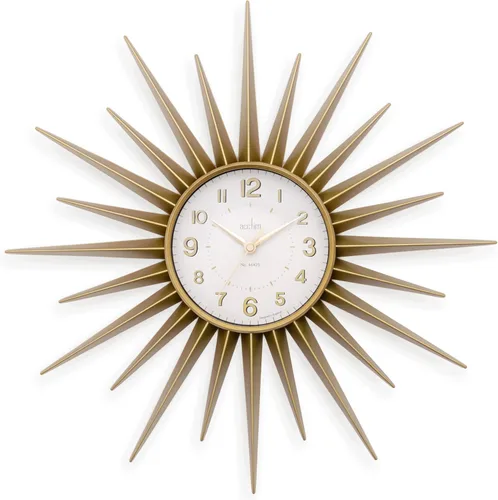 Miniatura 2 de Acctim 21760 Stella Sprayed Starburst Reloj de Pared, Oro