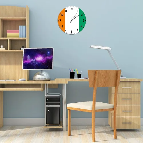 Miniatura 245 de Cheyan Reloj de pared con bandera de Canadá de 12 pulgadas, silencioso, sin tictac, de PVC, funciona con pilas, reloj redondo decorativo, regalo