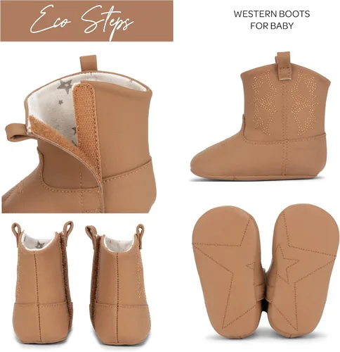 Miniatura 2 de JuJuBe Eco Steps - Western Boots for Babies & Infants - Machine Washable Vegan Leather Baby Shoes