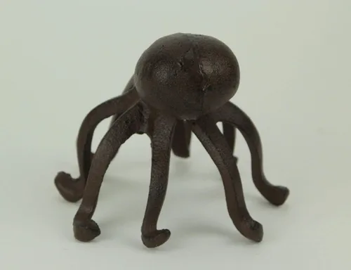 Miniatura 3 de Moby Dick Specialties Soporte para teléfono celular de pulpo de hierro fundido marrón
