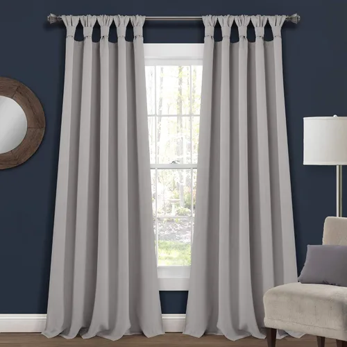 Miniatura 22 de EcoDrapes Paneles de cortina macizos con pestañas trenzadas para casa de lujo (rosa bebé, 52 pulgadas de ancho por 63 pulgadas de largo, 1 panel)
