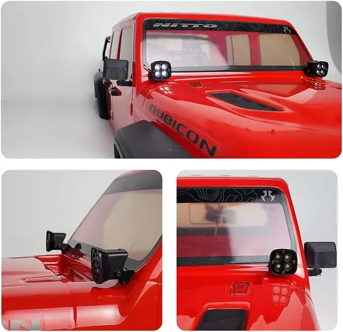 Miniatura 6 de SWX Faros delanteros RC para coche, luces LED RC Spotlight RC para 1/10 RC Crawler Axial SCX10 III 90046 TRX4 TRX6 Redcat Gen8 Actualizaciones
