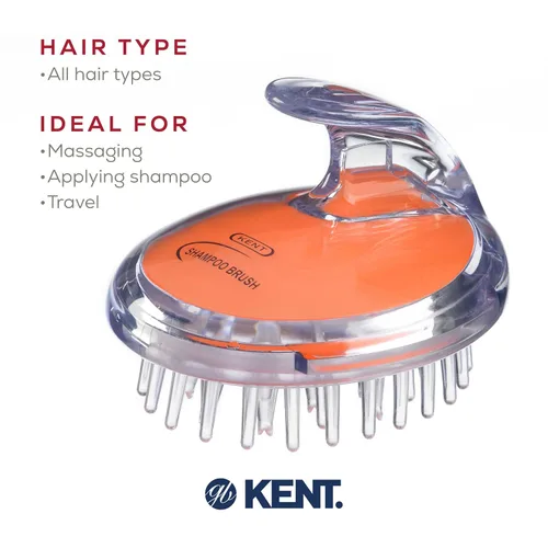 Miniatura 6 de KENT SH1 - Champú/acondicionador, masaje del cuero cabelludo y cepillo húmedo para ducha para el crecimiento del cabello, 42 cerdas de goma suave