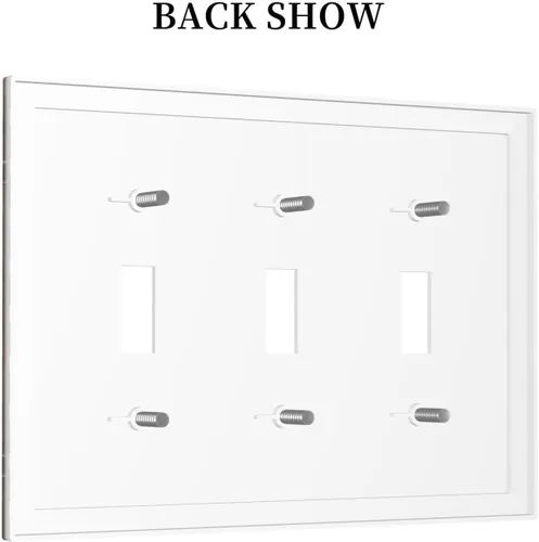 Miniatura 857 de Placa Decorativa de Pared de Granja Rústica con Cuerno de Madera para Puerta de Granero 1 Banda Duplex Cubiertas de Toma Eléctrica Soltera