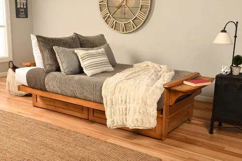 Miniatura 9 de Kodiak Furniture - Juego de futón, blanco, Madera Tela, Canadá