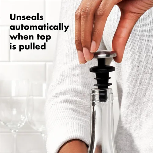 Miniatura 5 de OXO SteeL - Tapón de vino expandible a prueba de fugas (paquete de 2)