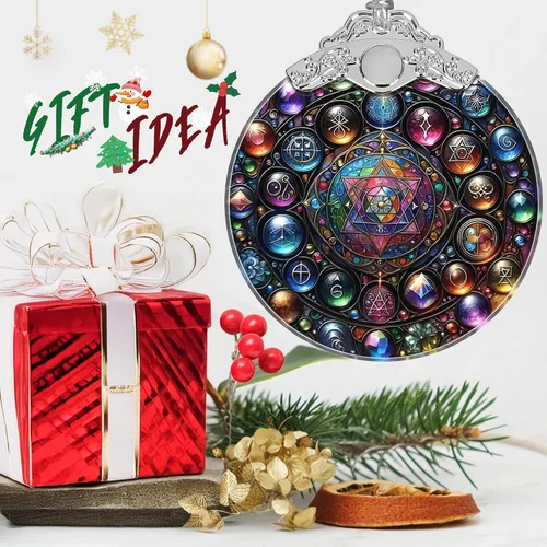 Miniatura 6 de Alchemy - Adorno de vitral, adorno de Navidad, decoración de Navidad para árbol, ideas de regalos de vacaciones, intercambio de regalos