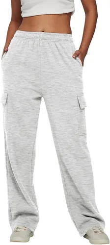 Miniatura 3 de Cargo Sweatpants for Women Casual Fleece Lined Joggers High Waisted Sweat Pants with Pockets