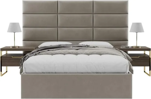 Miniatura 42 de Vänt - Paneles tapizados de cabecera para montar en la pared, diseño Isabelle, 60 x 23 pulgadas, configuración de 4 paneles individuales, Cuero
