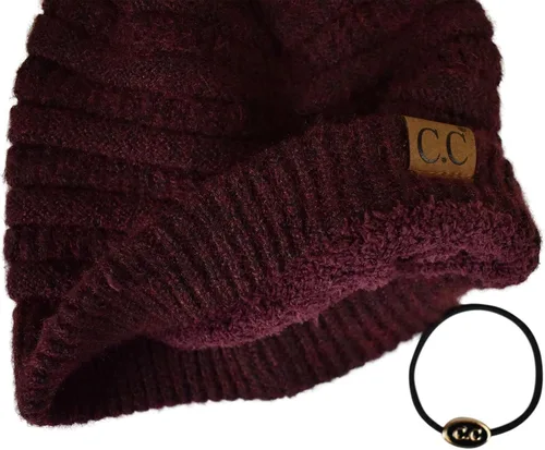 Miniatura 438 de C.C Trendy Warm Chunky Soft Stretch Cable Knit Beanie
