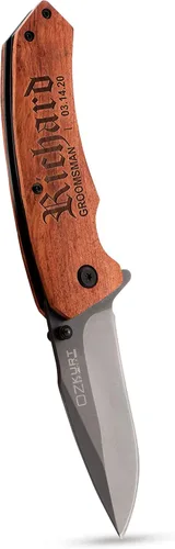 Miniatura 5 de Regalos de padrinos de boda, cuchillo de bolsillo personalizado grabado para padrinos de boda, cuchillos individuales personalizados con clip