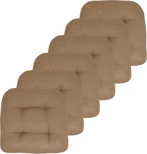 Miniatura 42 de Sweet Home Collection - Cojines para silla de patio al aire libre, cojines prémium con relleno grueso y cómodo de fibra, con tul, 19 x 19 pulgadas
