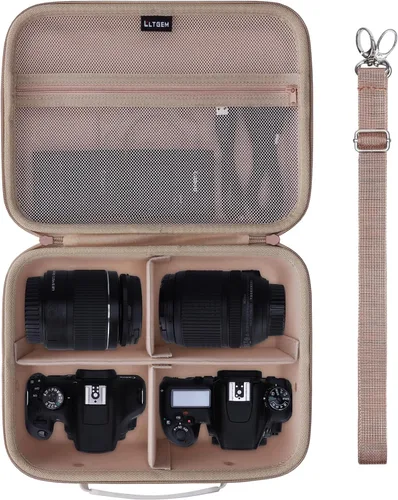 Miniatura 24 de Estuche para cámara compatible con Canon EOS Rebel T7/R50/R6 Mark II/R100/R50 V/T6/R8/R10/R5 Mark II/RP/R7/5D Mark IV/SL3/R5/T100 DSLR, lente