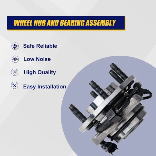 Miniatura 6 de KUSATEC 513188 Buje de rueda delantera y conjunto de cojinetes para Chevy Trailblazer 02-09, Chevy SSR 03-06, GMC Envoy 02-09, Isuzu Ascender 03-08