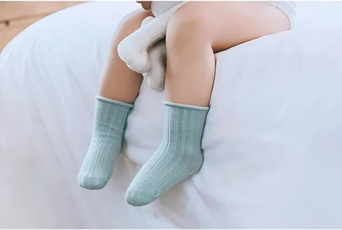 Miniatura 4 de VWU Baby Crew Socks with Grips Unisex Toddler Infant Kids Cotton tube Socks 0-5 Years