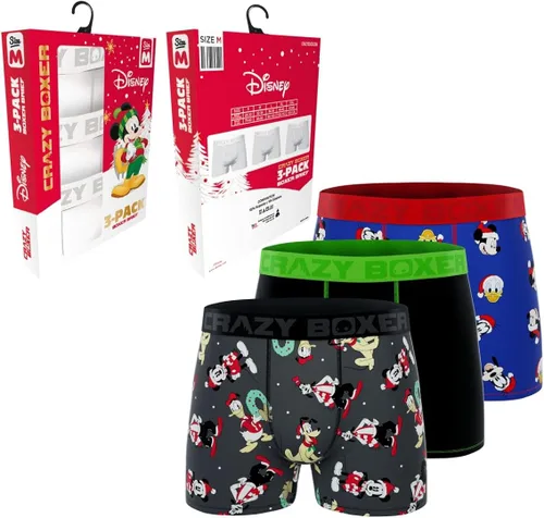 Miniatura 7 de CRAZYBOXER Disney - Calzoncillos tipo bóxer para hombre paquete de 3